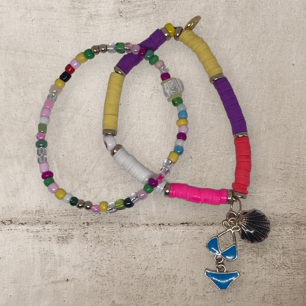 Sailing Over Blue Bracelet Set | Whimsical Pastel Handcrafted